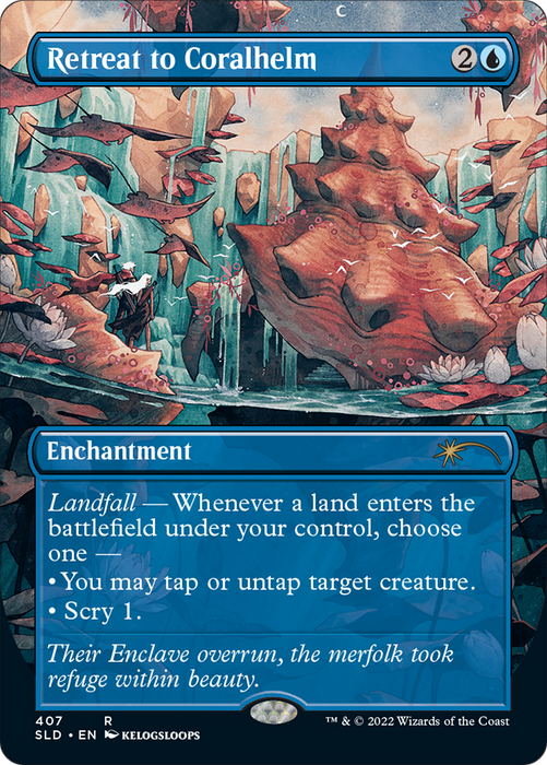 Retreat to Coralhelm (SLD-407) - rare (Borderless) - Foil