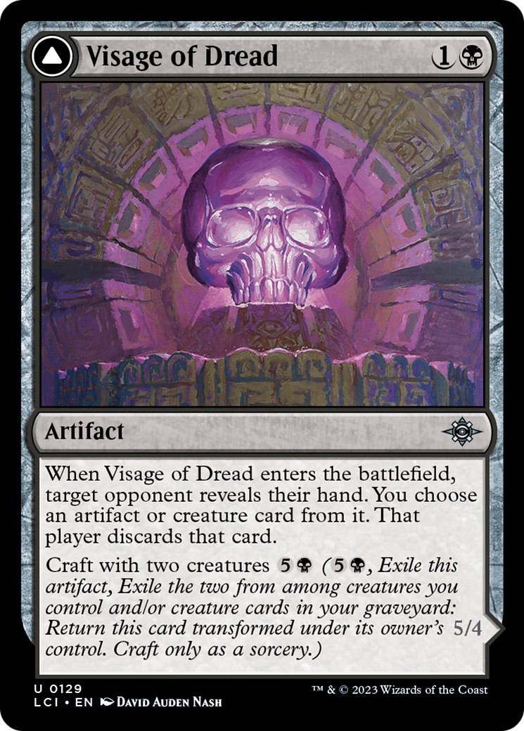 Visage of Dread // Dread Osseosaur (LCI-129) - uncommon