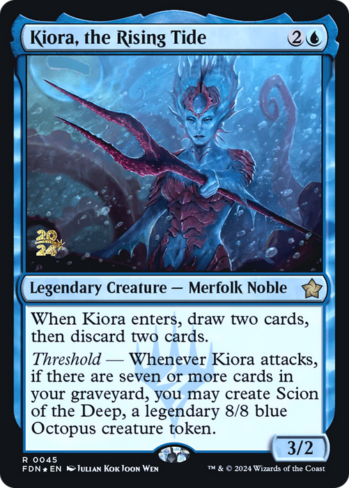 Kiora, the Rising Tide (PRE-45S) - rare - Foil