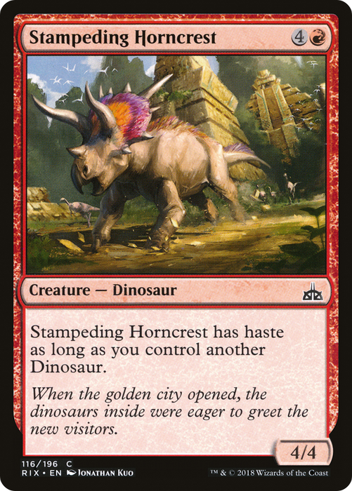 Stampeding Horncrest (RIX-116) - common - Foil
