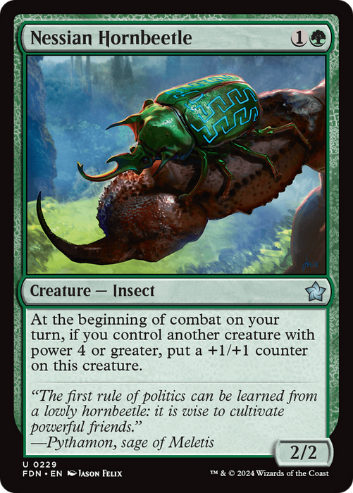 Nessian Hornbeetle (FDN-229) - uncommon - Foil