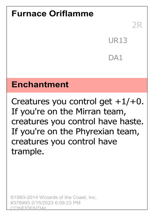 Furnace Oriflamme (UNK-UR13) - uncommon