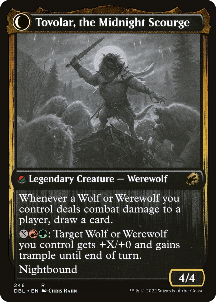 Tovolar, Dire Overlord // Tovolar, the Midnight Scourge (DBL-246) - rare: (Double Faced Transform)