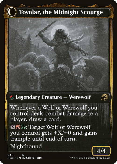 Tovolar, Dire Overlord // Tovolar, the Midnight Scourge (DBL-246) - rare: (Double Faced Transform)