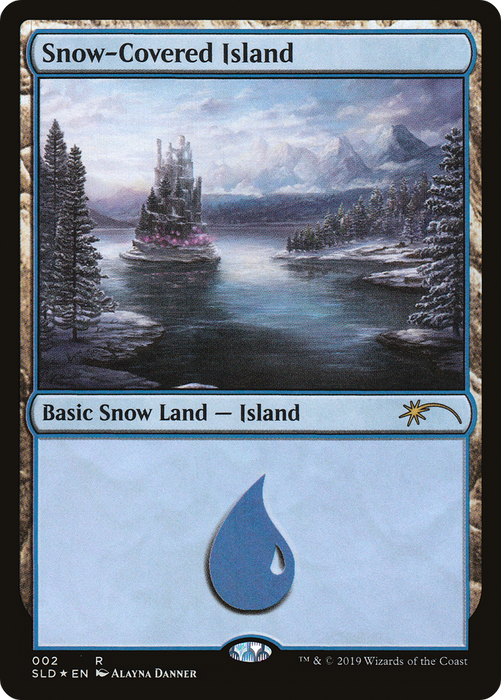 Snow-Covered Island (SLD-002) - rare - Foil