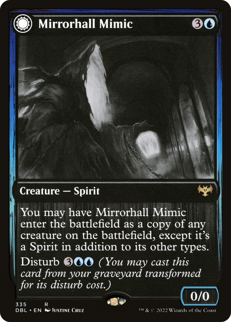 Mirrorhall Mimic // Ghastly Mimicry (DBL-335) - rare: (Double Faced Transform) - Foil