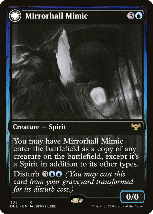 Mirrorhall Mimic // Ghastly Mimicry (DBL-335) - rare: (Double Faced Transform)