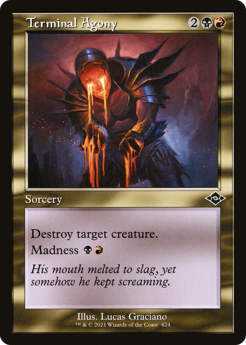 Terminal Agony (MH2-424) - common - Etched Foil