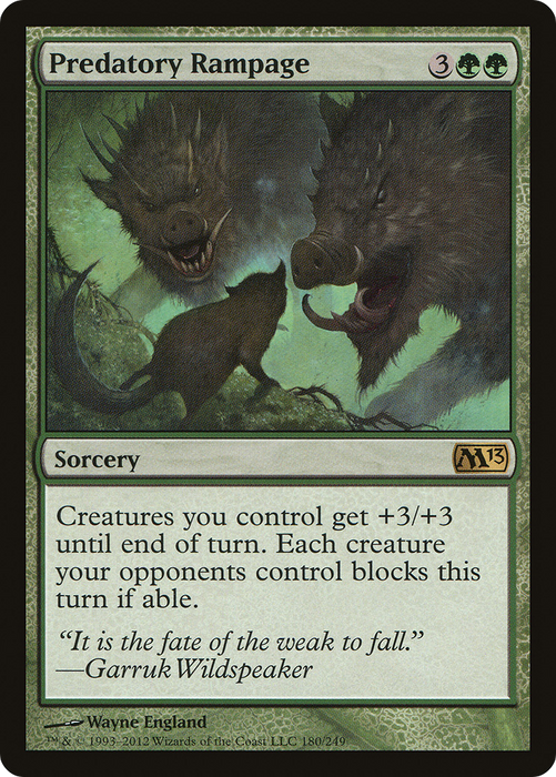 Predatory Rampage (M13-180) - rare - Foil