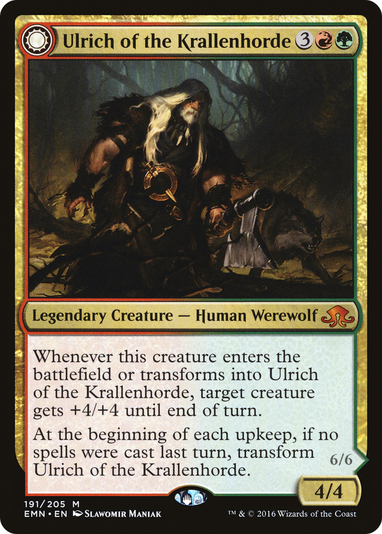 Ulrich of the Krallenhorde // Ulrich, Uncontested Alpha (EMN-191) - mythic: (Double Faced Transform)