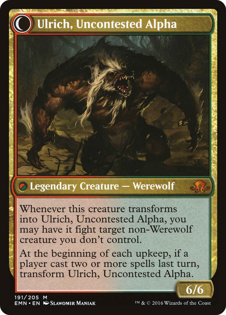 Ulrich of the Krallenhorde // Ulrich, Uncontested Alpha (EMN-191) - mythic: (Double Faced Transform)