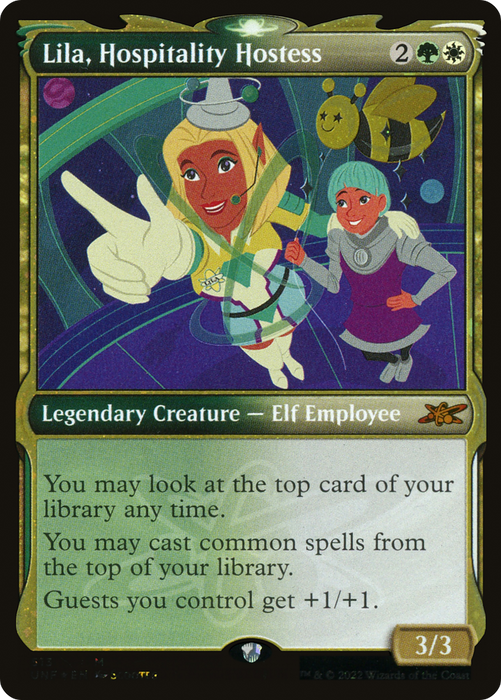 Lila, Hospitality Hostess (UNF-513) - mythic: (Showcase) - Foil