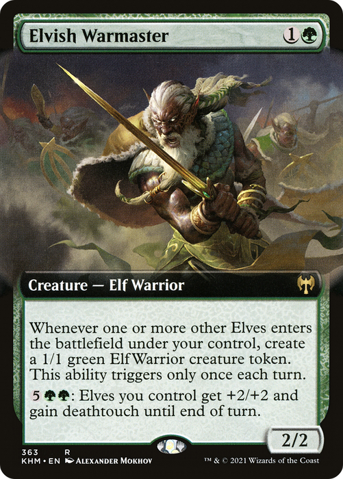 Elvish Warmaster (KHM-363) - rare: (Extended Art) - Foil