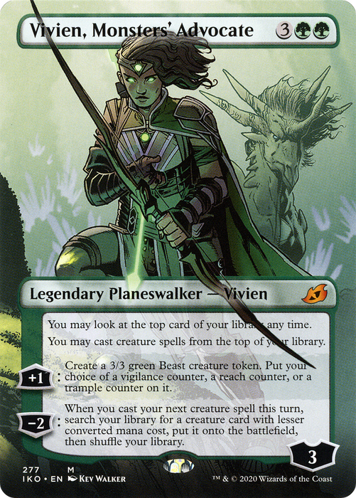 Vivien, Monsters' Advocate (IKO-277) - mythic (Borderless) - Foil