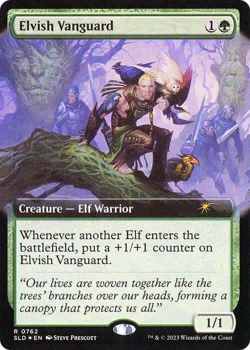 Elvish Vanguard (SLD-762) - rare: (Extended Art) - Foil