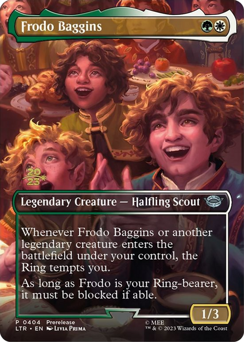 Frodo Baggins (PRE-404S) - uncommon (Borderless) - Foil