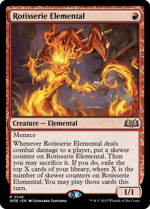 Rotisserie Elemental (PPWOE-148P) - rare - Foil