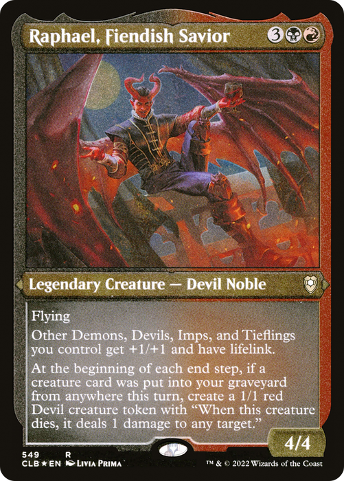 Raphael, Fiendish Savior (CLB-549) - rare - Etched Foil
