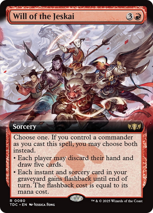 Will of the Jeskai (TDC-080) - rare: (Extended Art)