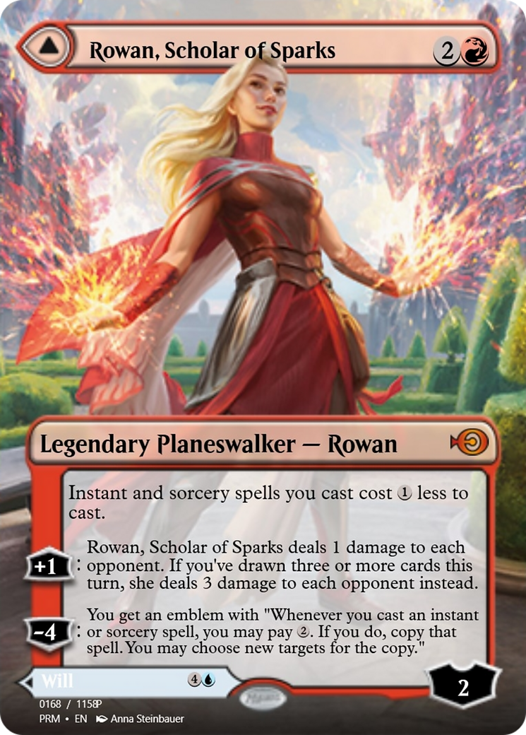 Rowan, Scholar of Sparks // Will, Scholar of Frost (PRM-90308) - mythic - Foil