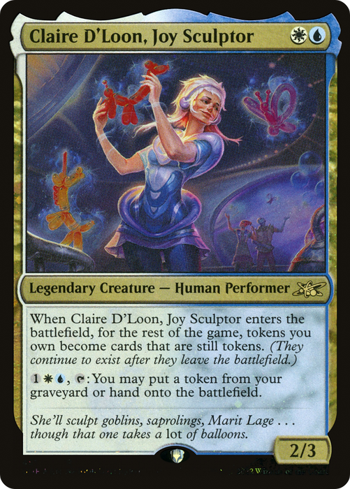 Claire D'Loon, Joy Sculptor (UNF-451) - rare - Foil