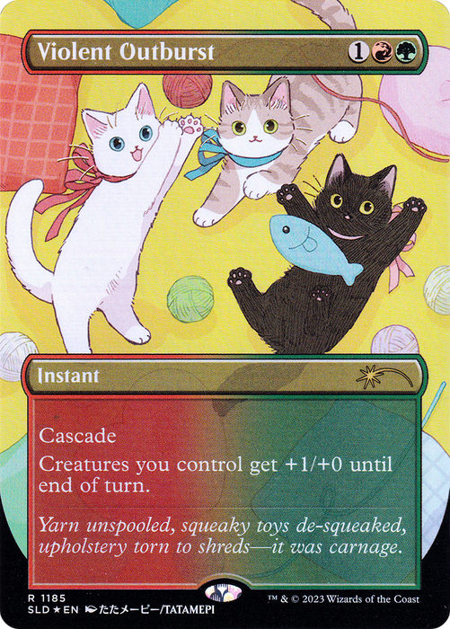 Violent Outburst (SLD-1185) - rare (Borderless) - Foil