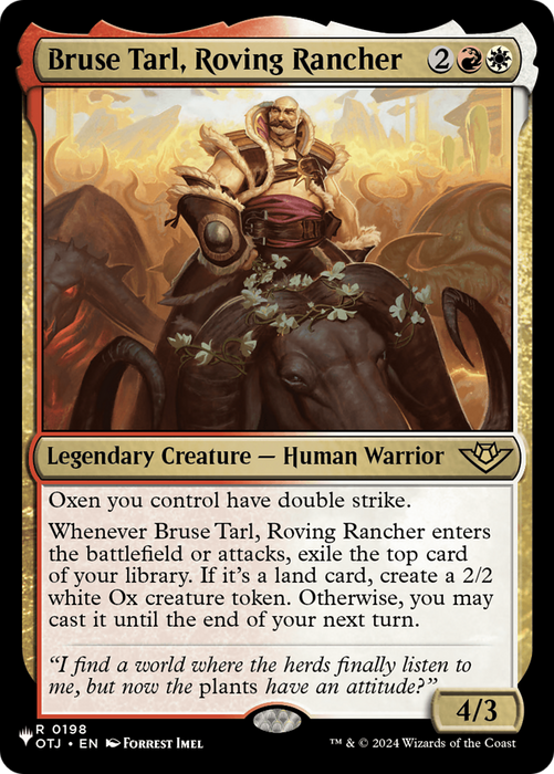 Bruse Tarl, Roving Rancher (OTJ) (LIST-198) - rare