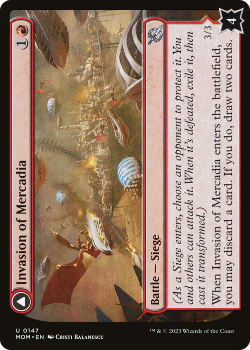 Invasion of Mercadia // Kyren Flamewright (MOM-147) - uncommon