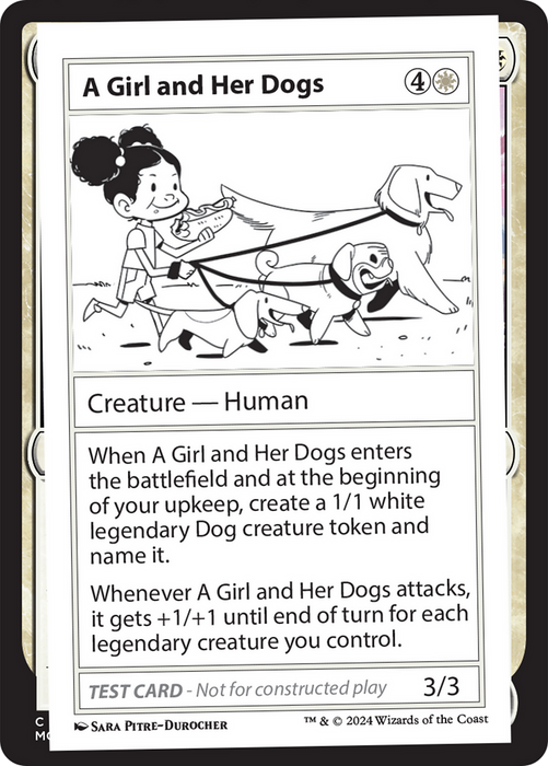 A Girl and Her Dogs (MB2PC-279) - rare