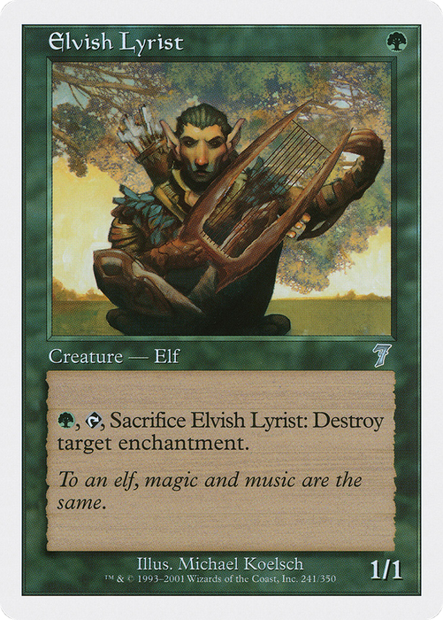 Elvish Lyrist (7ED-241) - uncommon