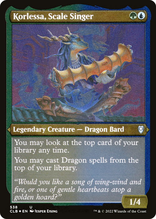 Korlessa, Scale Singer (CLB-538) - uncommon - Etched Foil