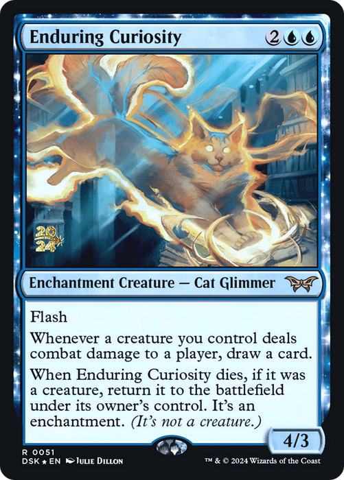 Enduring Curiosity (PRE-51S) - rare: (enchantment) - Foil