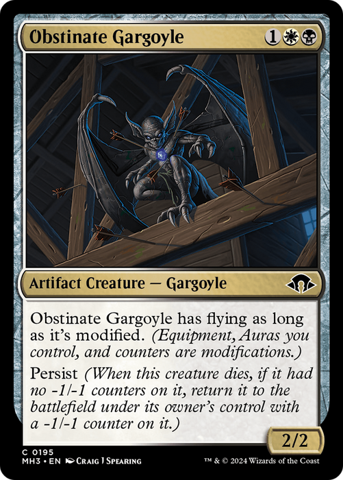 Obstinate Gargoyle (MH3-195) - common