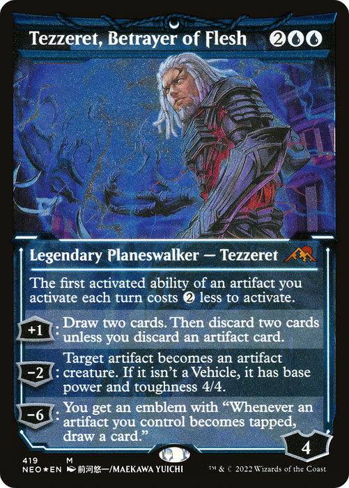 Tezzeret, Betrayer of Flesh (NEO-419) - mythic: (Showcase) - Etched Foil