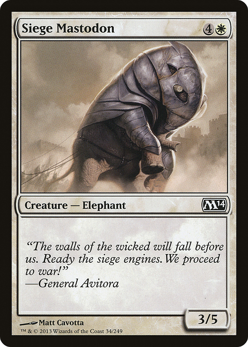 Siege Mastodon (M14-034) - common - Foil