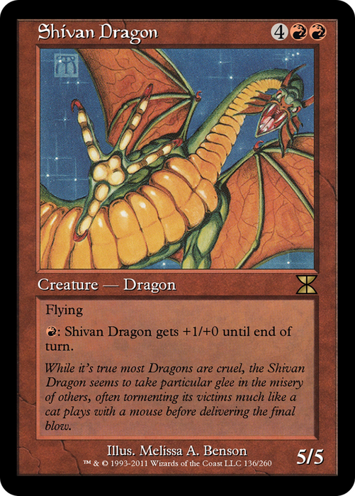 Shivan Dragon (ME4-136) - rare - Foil