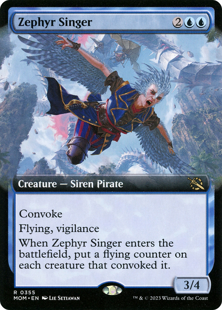 Zephyr Singer (MOM-355) - rare: (Extended Art) - Foil