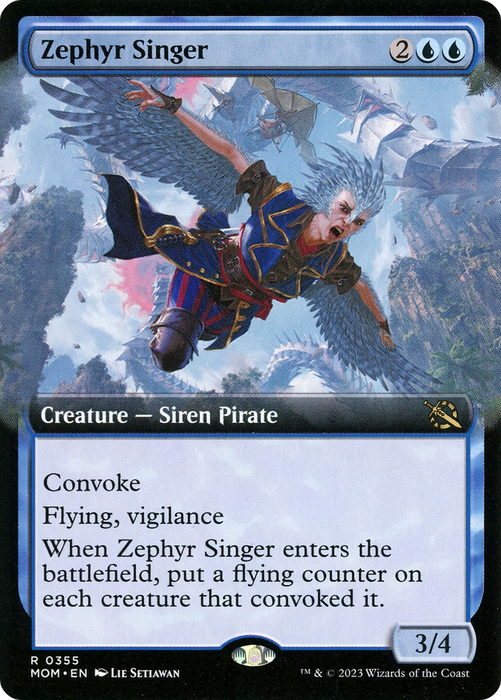 Zephyr Singer (MOM-355) - rare: (Extended Art) - Foil