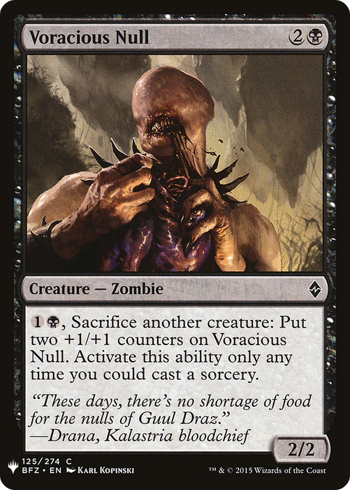 Voracious Null (LIST-BFZ-125) - common