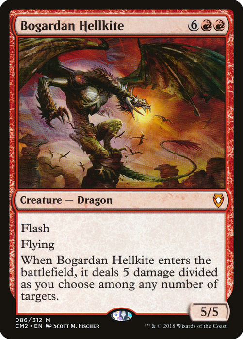 Bogardan Hellkite (CM2-086) - mythic