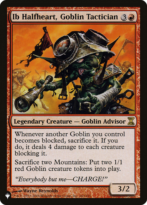 Ib Halfheart, Goblin Tactician (LIST-TSP-163) - rare