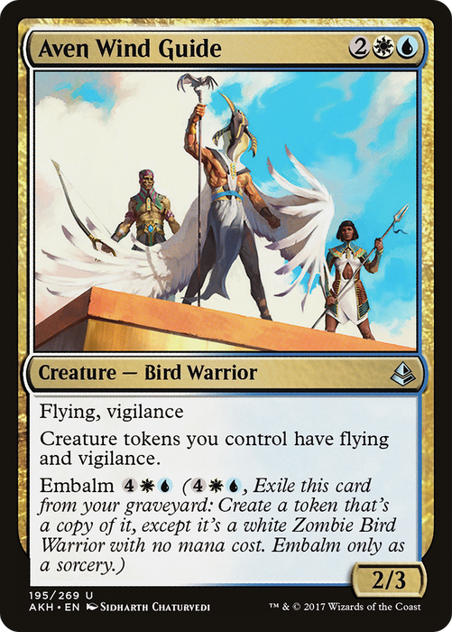 Aven Wind Guide (AKH-195) - uncommon - Foil