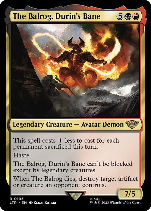 The Balrog, Durin's Bane (LTR-195) - rare - Foil