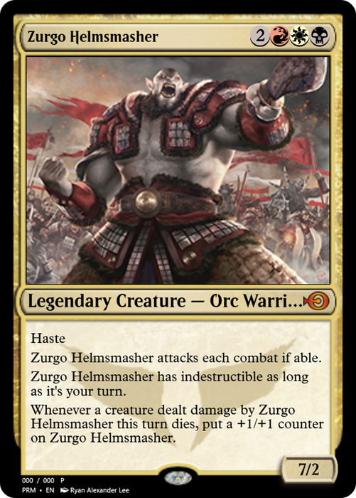 Zurgo Helmsmasher (PRM-54549) - mythic - Foil