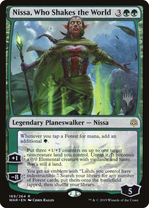 Nissa, Who Shakes the World (PPELD-169P) - rare - Foil