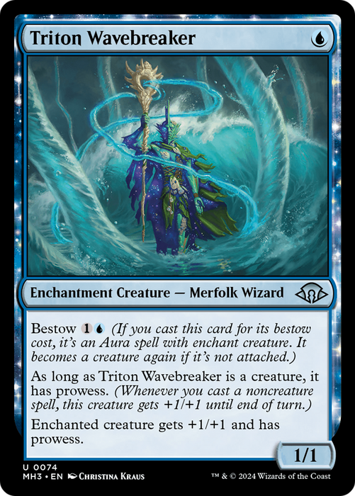 Triton Wavebreaker (MH3-074) - uncommon: (enchantment) - Foil