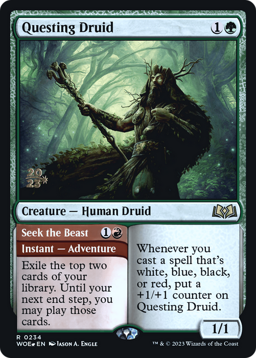 Questing Druid // Seek the Beast (PRE-234S) - rare - Foil