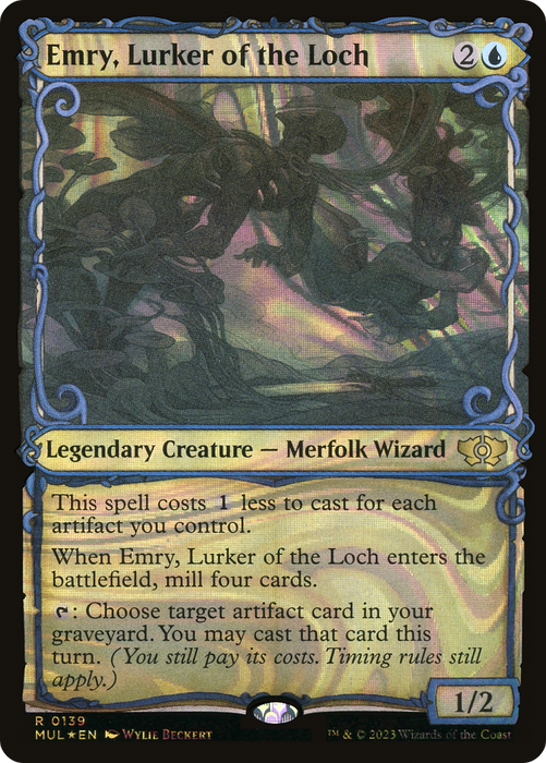 Emry, Lurker of the Loch (MUL-139) - rare: (Showcase) - Foil