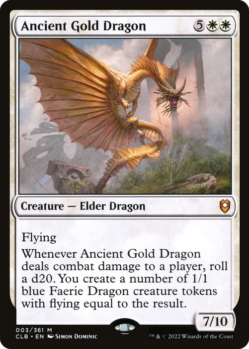 Ancient Gold Dragon (CLB-003) - mythic
