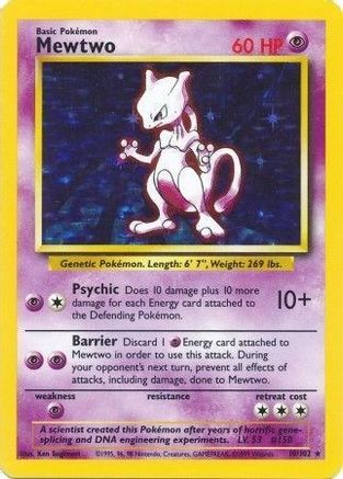 Mewtwo (010/102) - BS  - Holo Rare - Holofoil